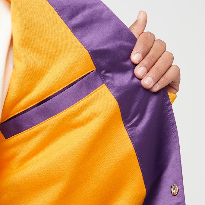 Mitchell & Ness NBA Team Origins Satin Jacket Vintage Logo LA Lakers lila 44931 7