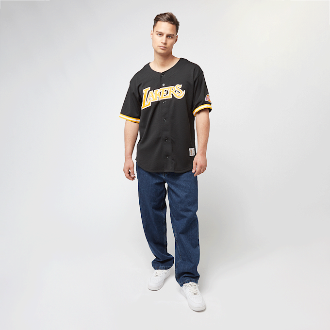 Mitchell & Ness NBA On the Clock Mesh Button Front Vintage Logo LA Lakers preto 44933 6