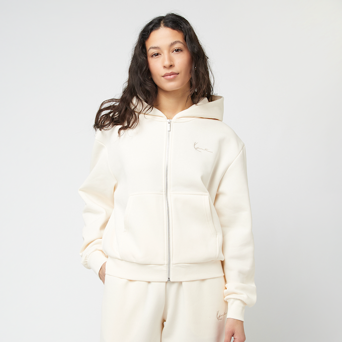 Karl Kani Signature Heart Cross Backprint Zip Hoodie off white beige 44940 2