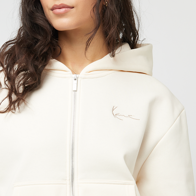 Karl Kani Signature Heart Cross Backprint Zip Hoodie off white beige 44940 3