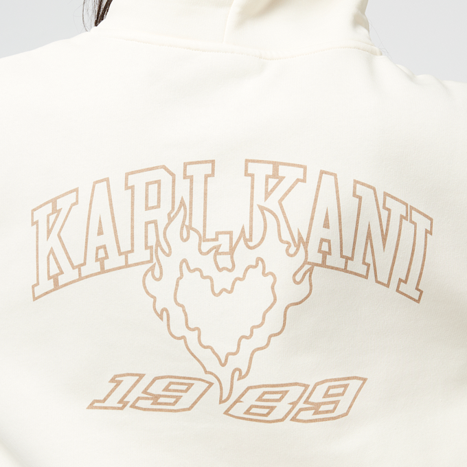 Karl Kani Signature Heart Cross Backprint Zip Hoodie off white bež 44940 4