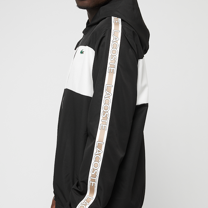 Lacoste Colorblock-Sportjacke mit Logo-Streifen schwarz 45066 5