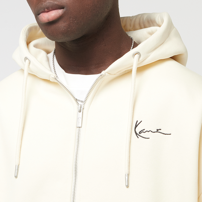 Karl Kani Chest Signature Os Full Zip Diner Hoodie beige 45101 3