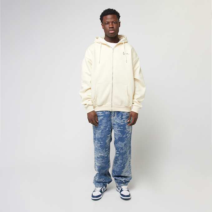 Karl Kani Chest Signature Os Full Zip Diner Hoodie bež 45101 5