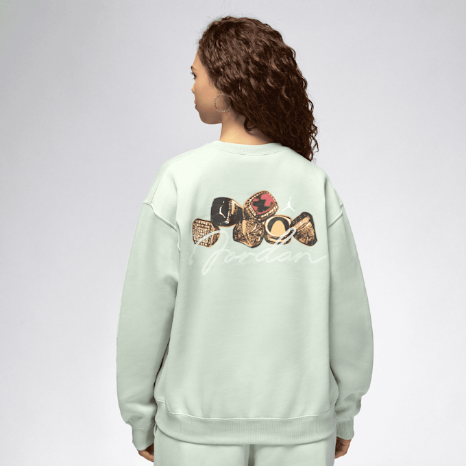 Jordan Brooklyn Fleece Crew zelena 45111 2