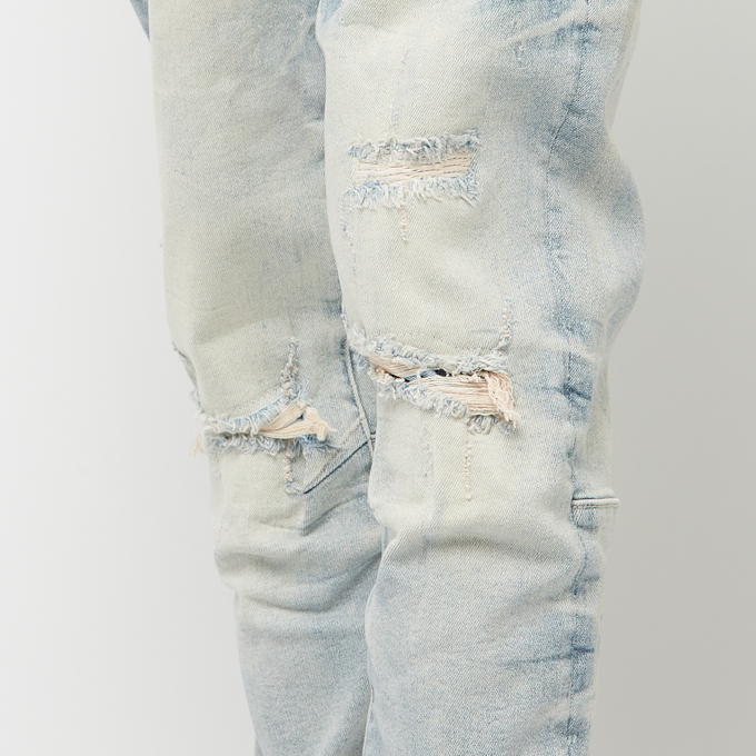 Smoke Rise Wave Effect Jeans niebieski 45348 4