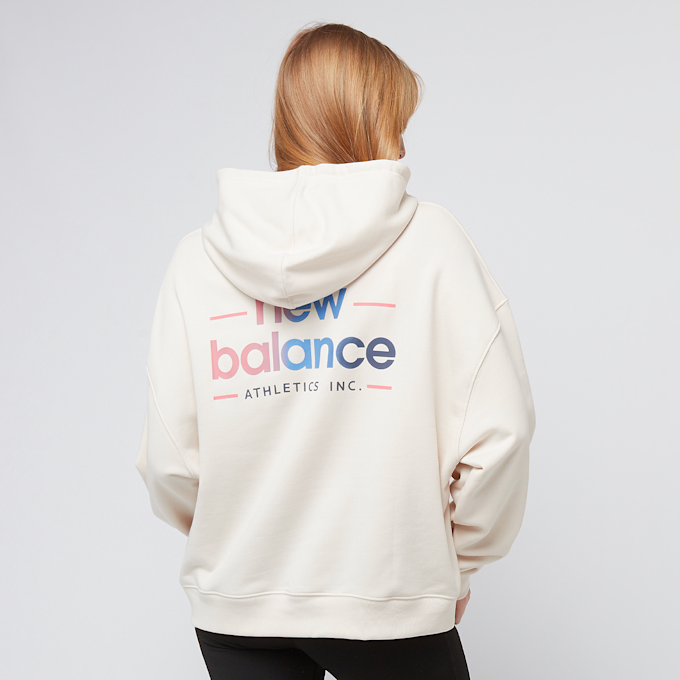 New Balance Multi Color Logo Hoodie beż 45389 1