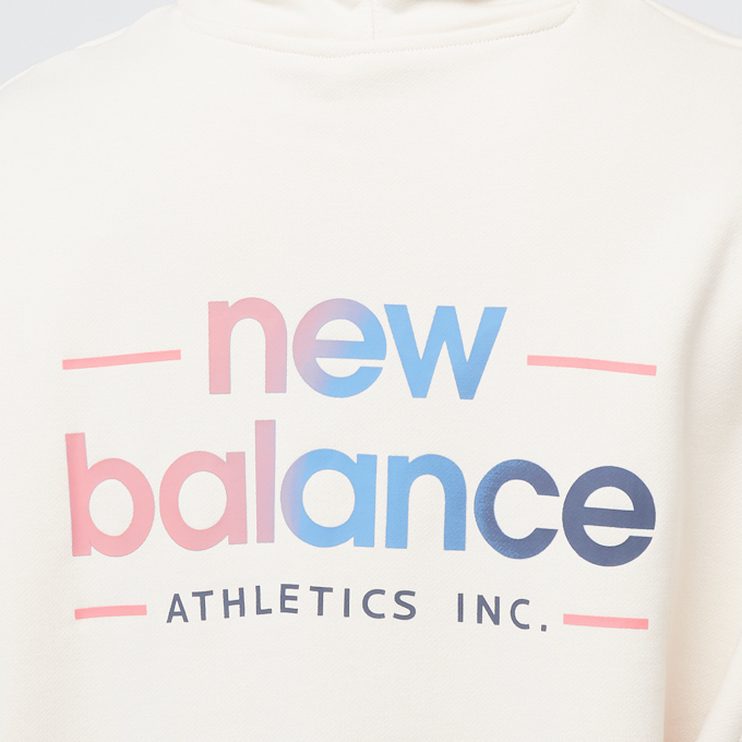 New Balance Multi Color Logo Hoodie beż 45389 4