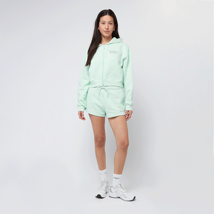 New Balance Waist Length Full Zip Hoodie vert 45390 4