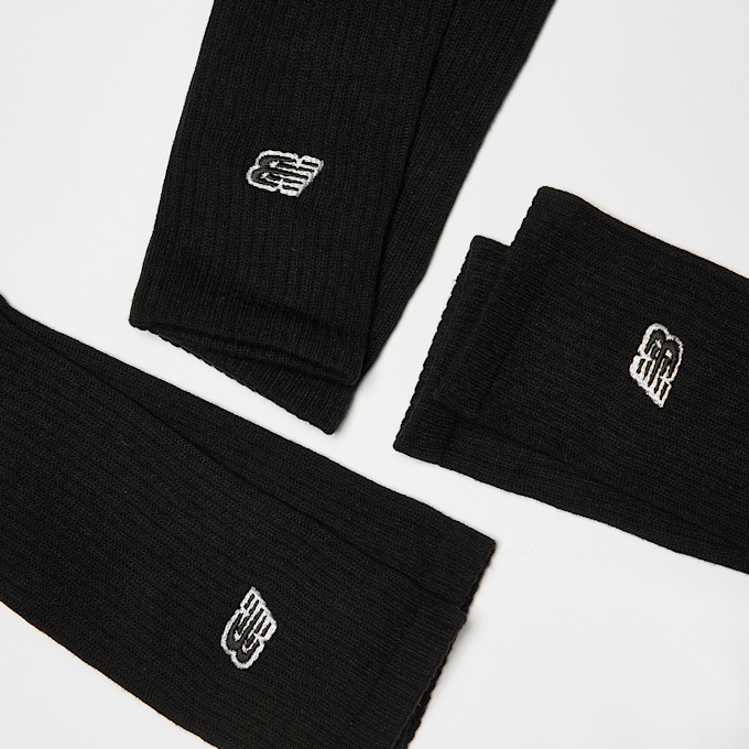 New Balance 3 PACK - Essentials Cushioned Crew Socks preto 45440 2