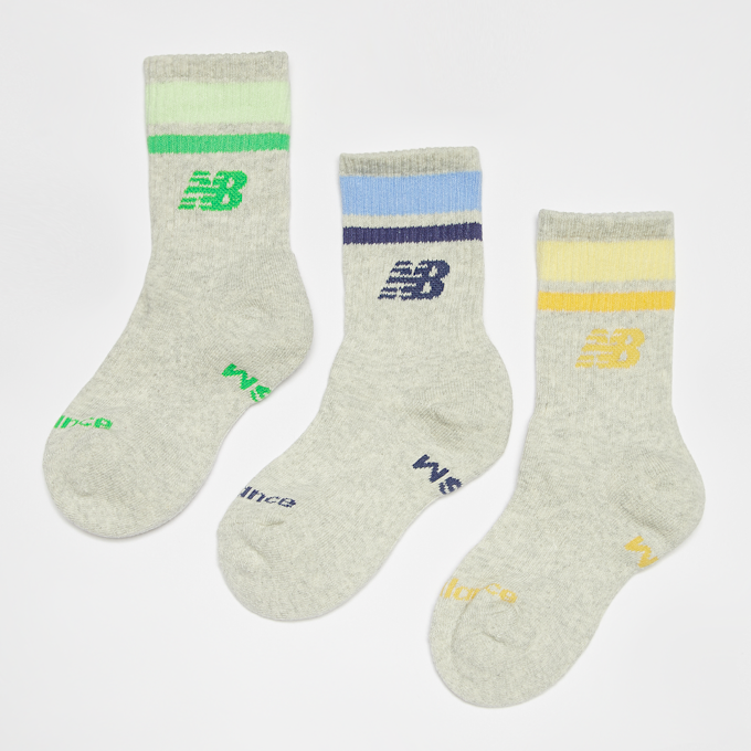 New Balance 3 PACK - Kids Everyday Stripe Midcalf Socks wielokolorowy 45448 1
