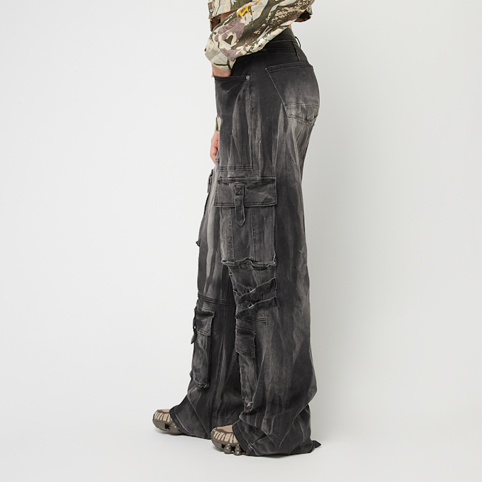 Smoke Rise High Rise Multi Cargo Wide Leg Jeans grigio 45397 2