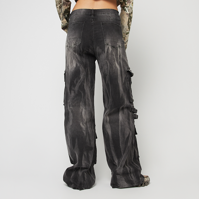 Smoke Rise High Rise Multi Cargo Wide Leg Jeans grigio 45397 3