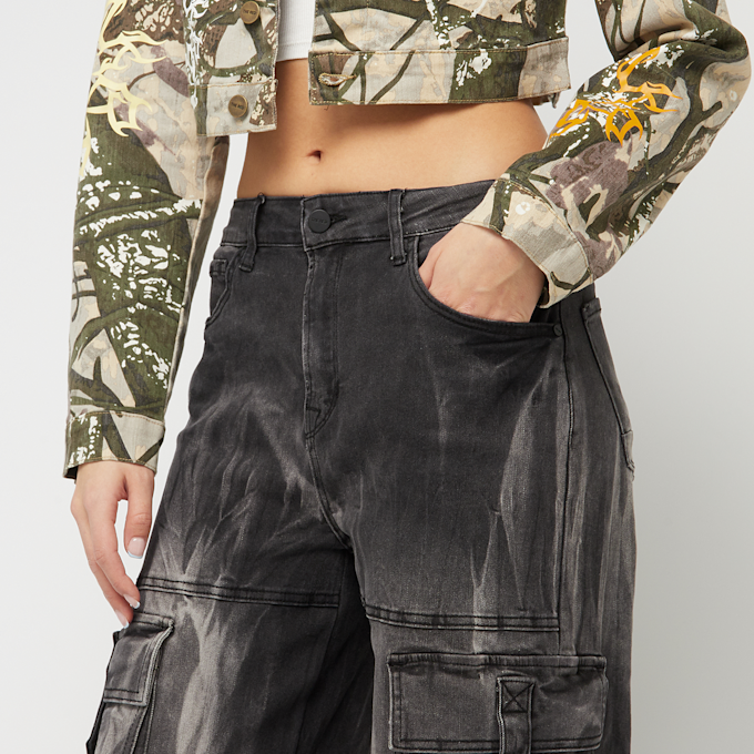 Smoke Rise High Rise Multi Cargo Wide Leg Jeans grigio 45397 5