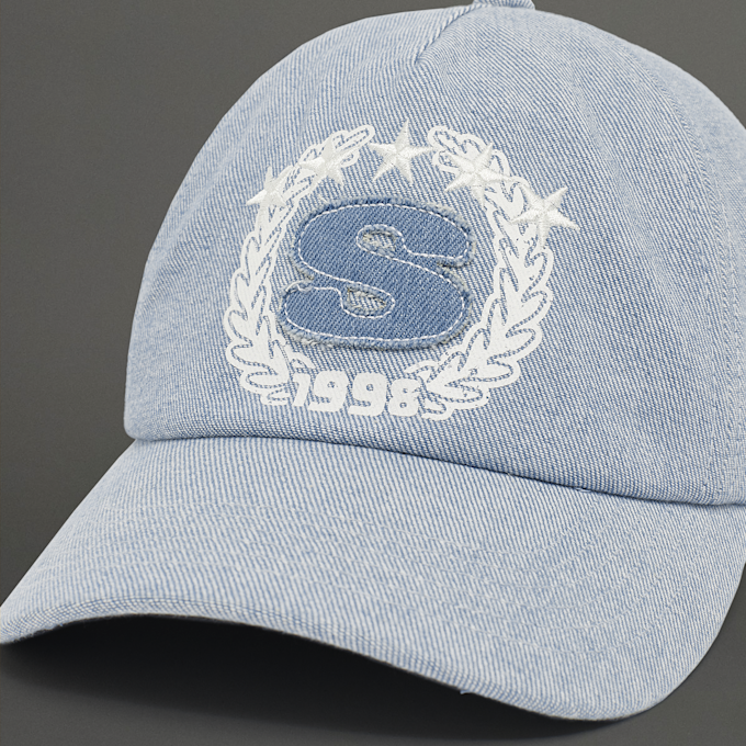 SNIPES S Emblem Denim Cap niebieski 45401 5