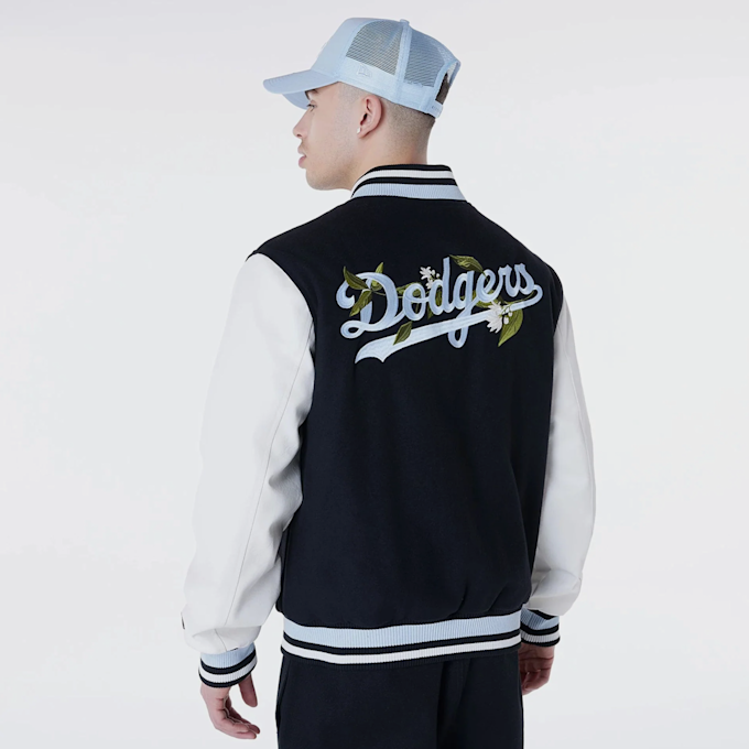 New Era MLB Floral Varsity Jacket Los Angeles Dodgers crna 45530 2