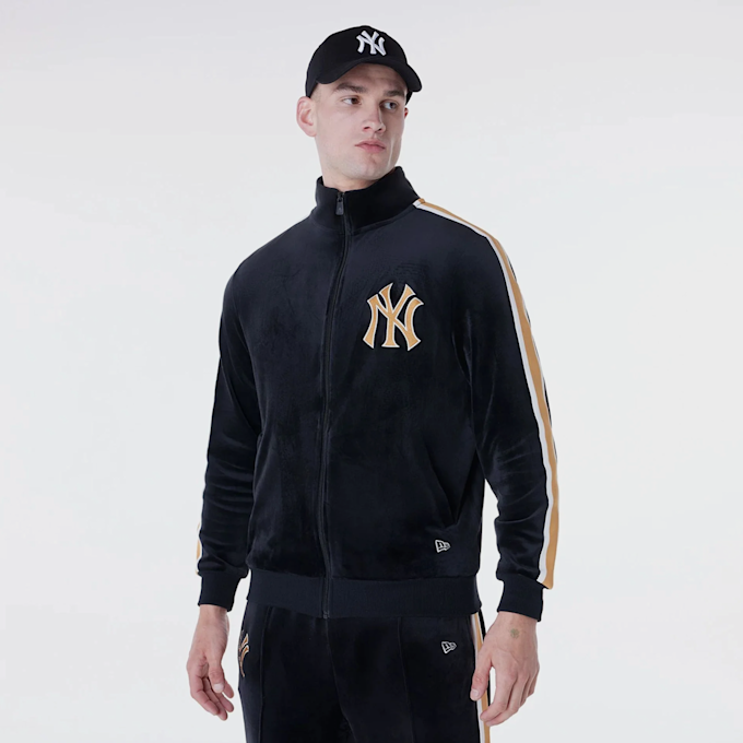 New Era MLB Velour Track Top New York Yankees nero 45535 1