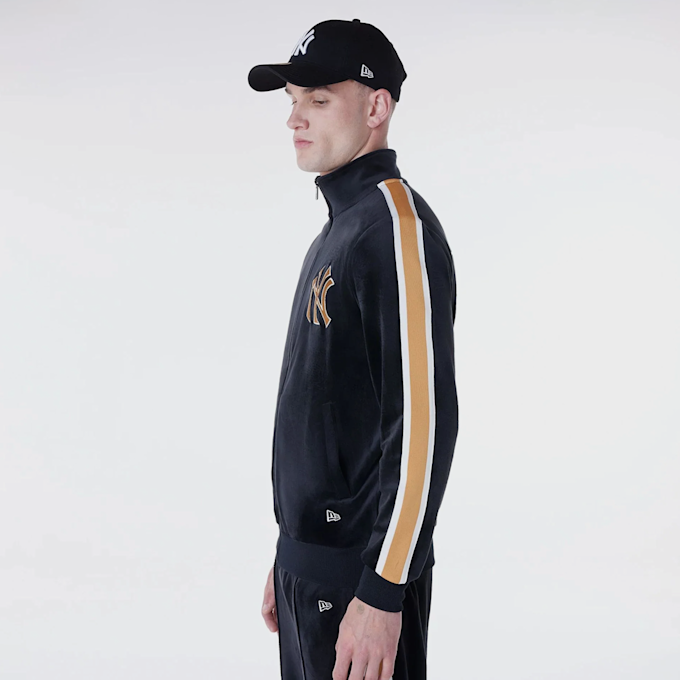 New Era MLB Velour Track Top New York Yankees schwarz 45535 2