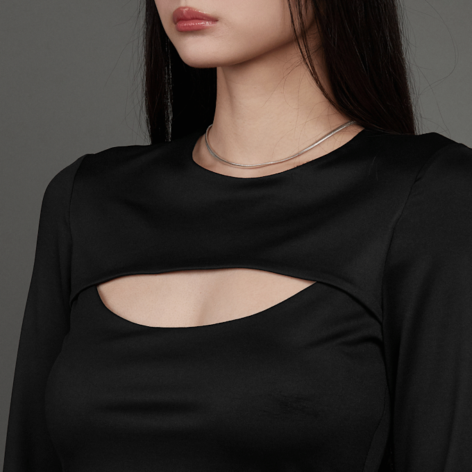 SNIPES S Cube Cut Out Longsleeve crna 45598 4