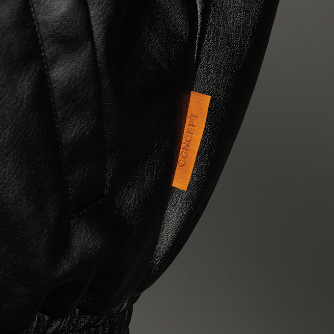 SNIPES S Emblem Wavy Cut PU Jacket negro 45600 7