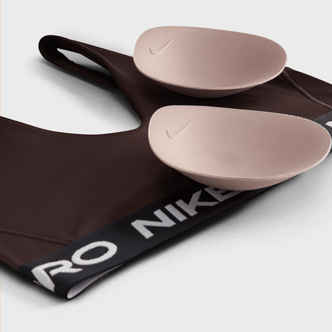 Nike Pro Indy Plunge Bra brązowy 45607 5