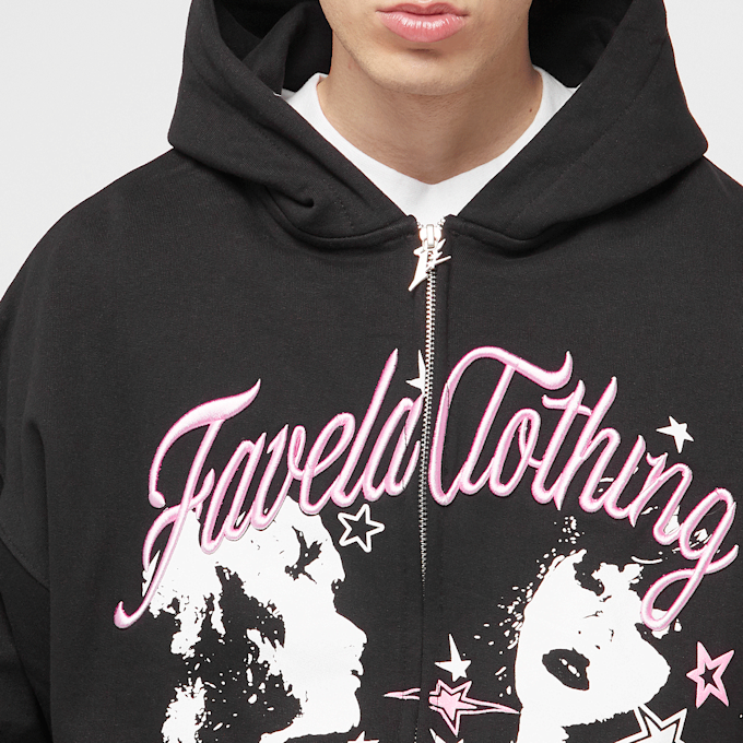 FAVELA Woman Star Frontzip nero 45621 3