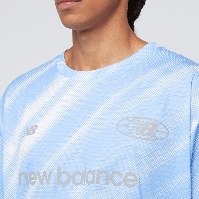 New Balance Geometric Poly Tee bleu 45644 3