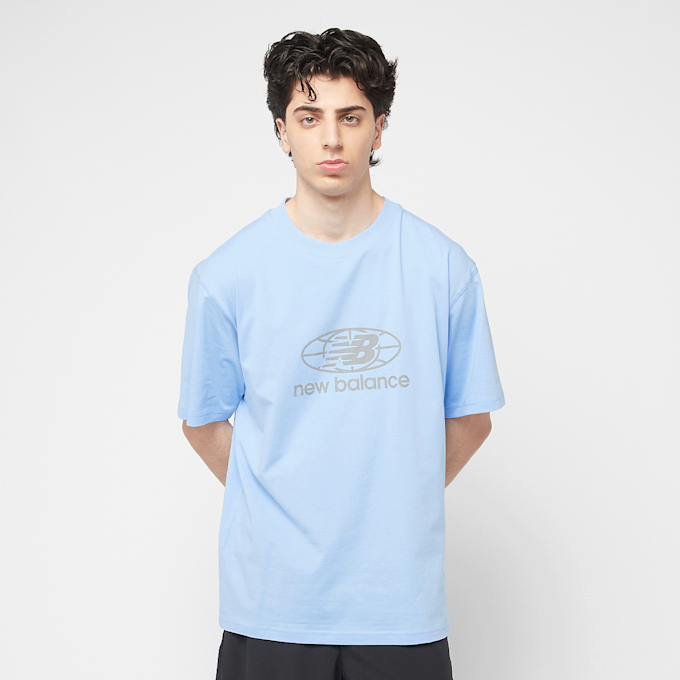 New Balance Reflective Globe Graphic Tee niebieski 45647 1