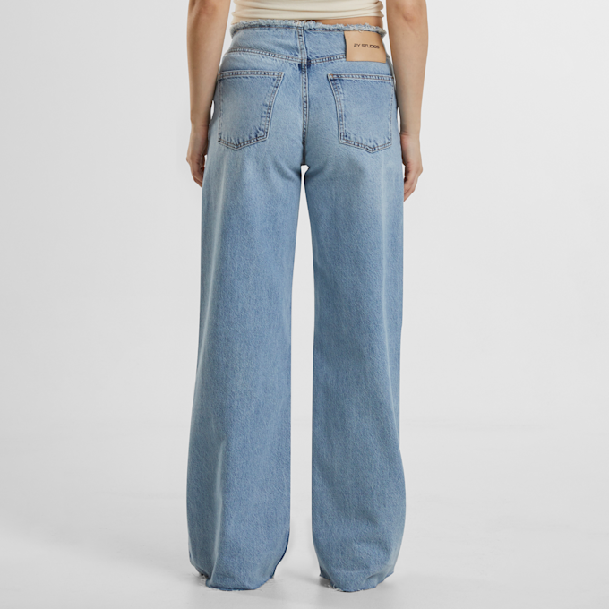 2Y STUDIOS Ria Open Hem Low Waist Baggy Jeans bleu 45651 2