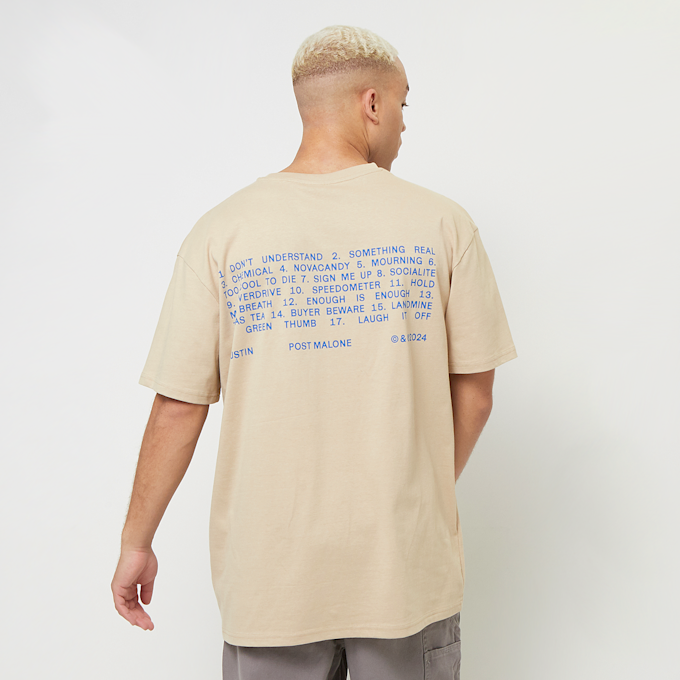 Upscale by Mister Tee Post Malone Tracklist Oversize Tee bež 45782 2