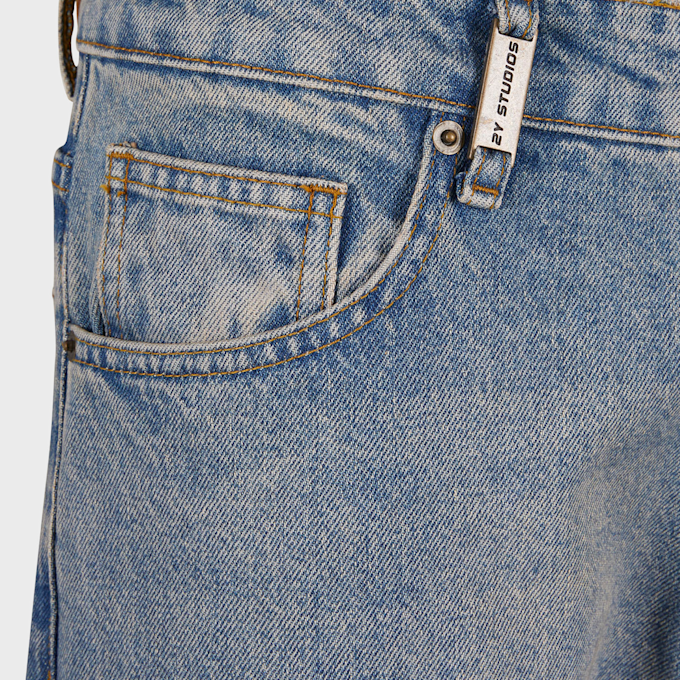 2Y STUDIOS Durga Logo Straight Jeans plava 45841 6