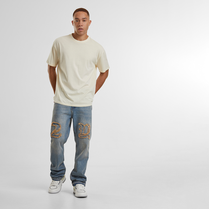 2Y STUDIOS Durga Logo Straight Jeans niebieski 45841 7