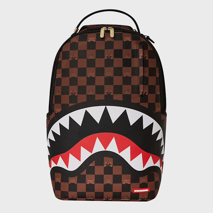 SPRAYGROUND Peeking Character Check Backpack castanho 45853 1