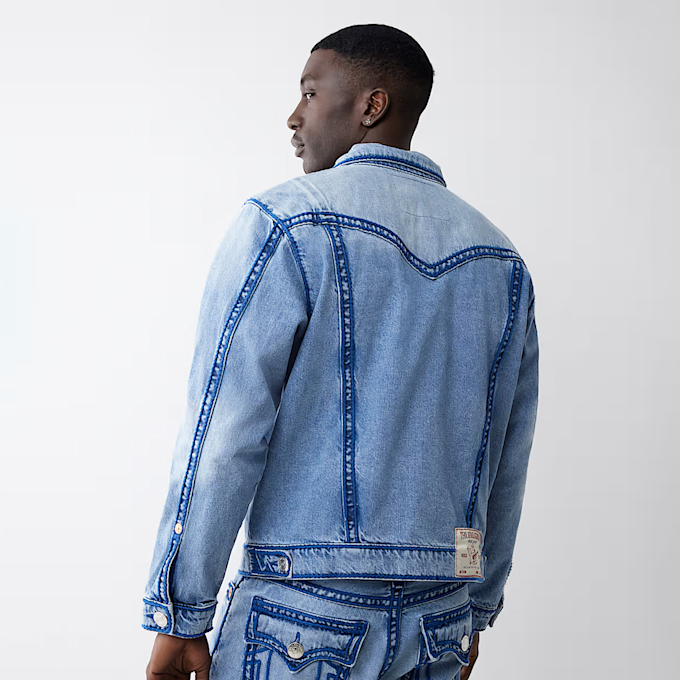 True Religion Rope Stitch Jimmy Jacket blauw 46974 2