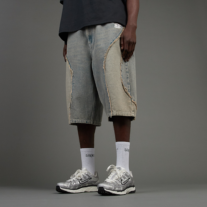 SNIPES S Cube Inside Out Baggy Denim Shorts blu 45870 1