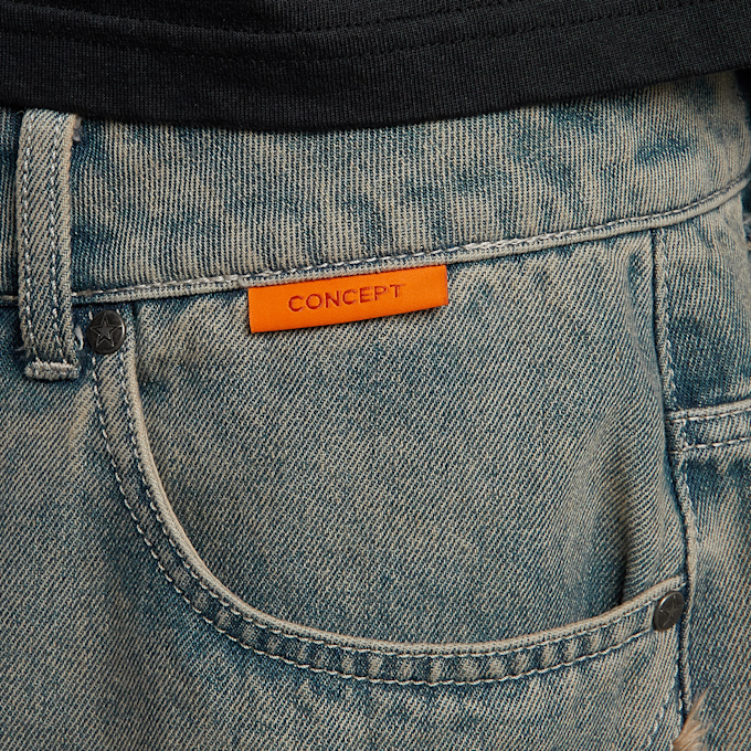 SNIPES S Cube Inside Out Baggy Denim Shorts niebieski 45870 5