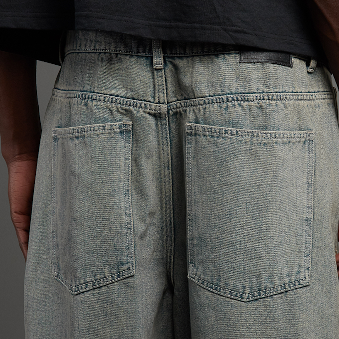 SNIPES S Cube Inside Out Baggy Denim Shorts blauw 45870 6