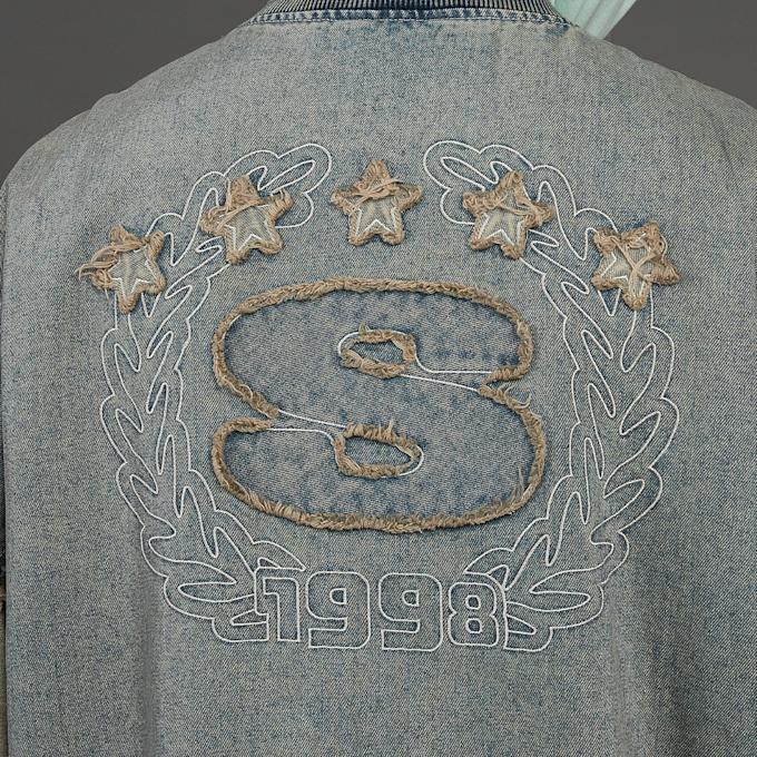SNIPES S Emblem Inside Out Denim Jacket niebieski 45911 6