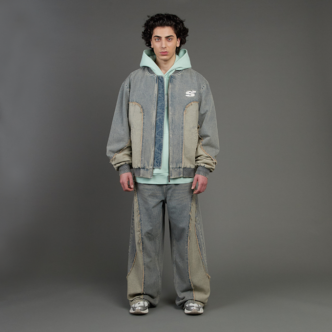 SNIPES S Emblem Inside Out Denim Jacket bleu 45911 7