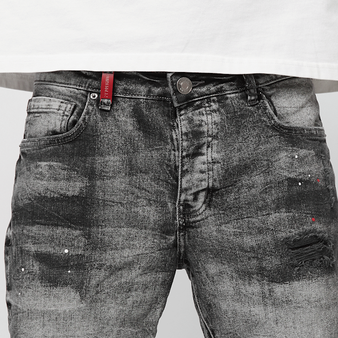 2Y STUDIOS Julio Ripped Slim Fit Jeans siva 45918 3