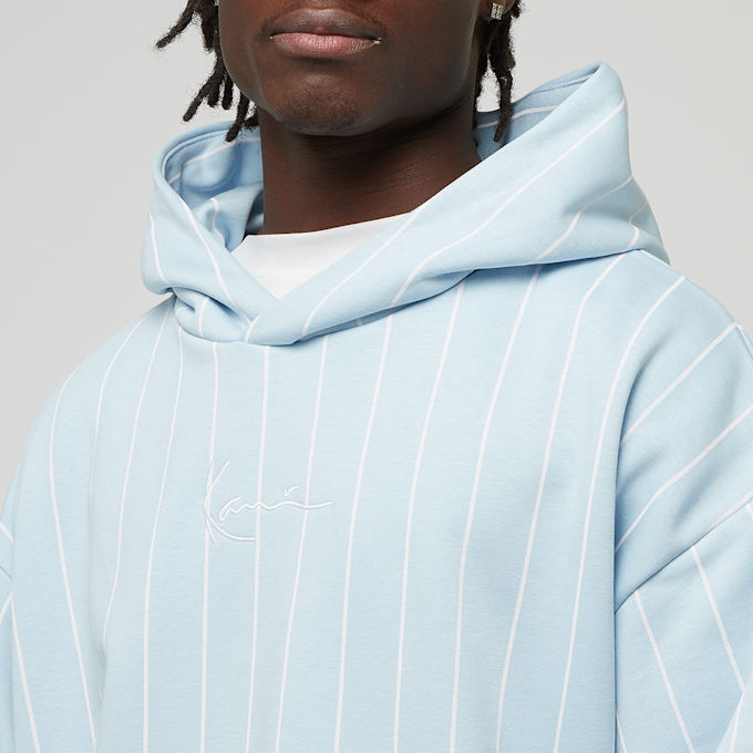 Karl Kani Signature Logo Pinstripe Oversized Hoodie bleu 46112 3