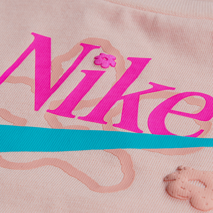 Nike Wild Flower Jersey French Terry Shorts Set lichtroze 46253 4