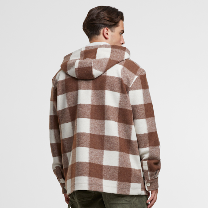 Urban Classics Big Check Jacket With Hood smeđa 46417 2
