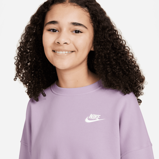 Nike Sportswear Club Fleece Boxy Crew Low Brand Read pourpre 46549 3