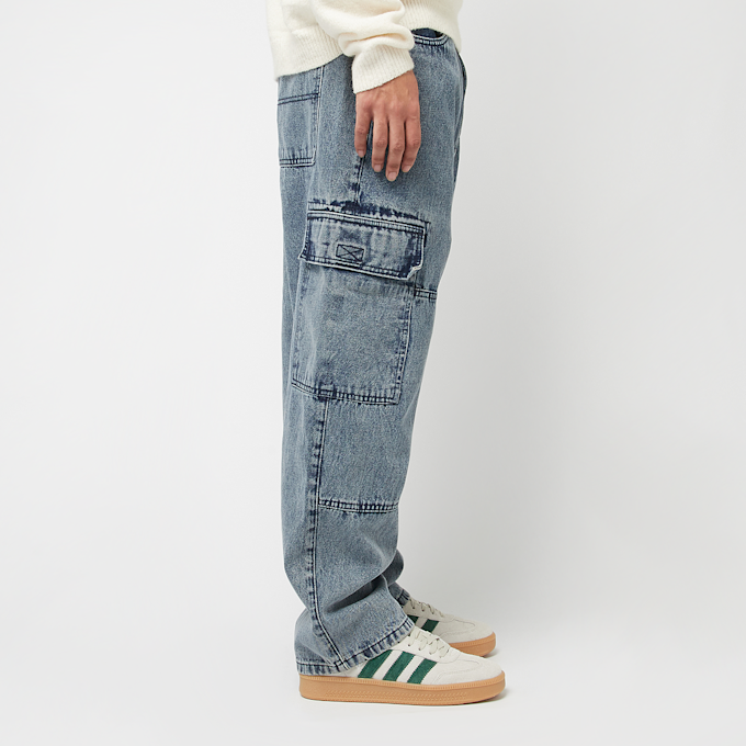 Urban Classics Tapered Heavy Ounce Baggy Cargo Jeans blauw 46779 4