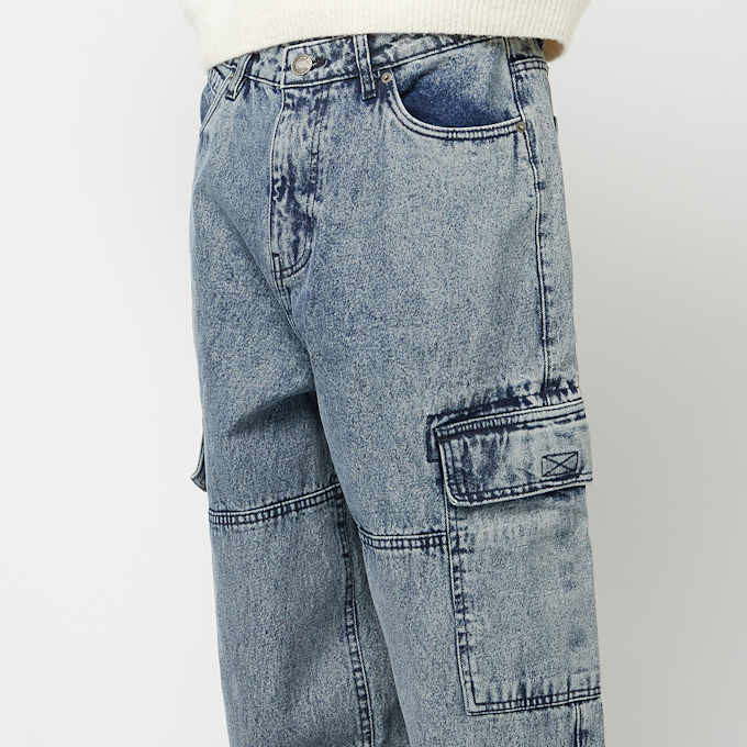 Urban Classics Tapered Heavy Ounce Baggy Cargo Jeans bleu 46779 5