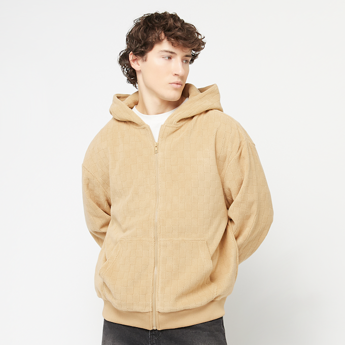 Urban Classics Jaquard Velvet Zip-Hoody beige 46785 1