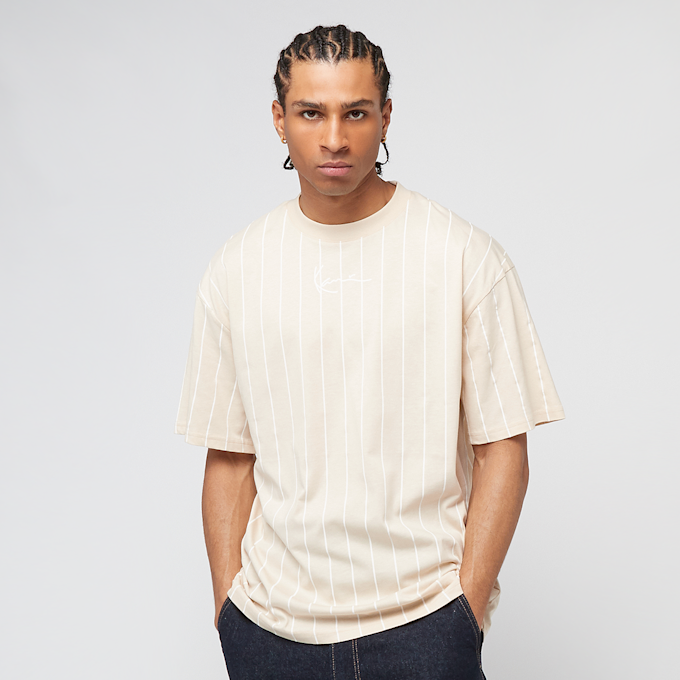 Karl Kani Signature Pinstripe T-Shirt beż 46992 1