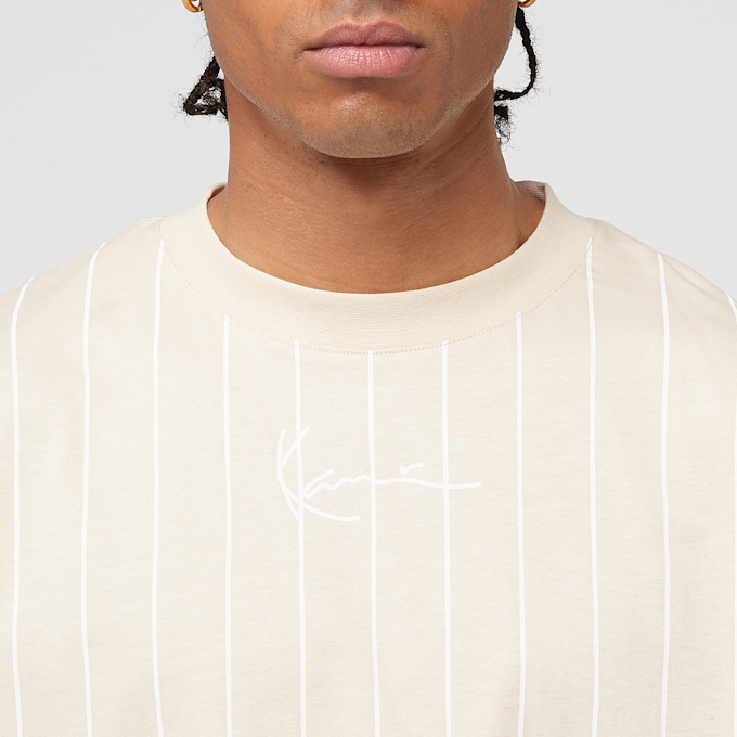 Karl Kani Signature Pinstripe T-Shirt beż 46992 3