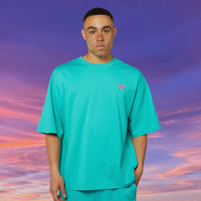 MCM x SNIPES Flamingo T-Shirt turkoois 47056 2